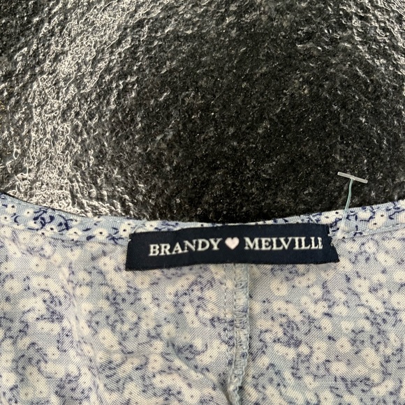 Brandy Melville floral wrap dress, Color: Blue floral, Size: One Size - Picture 2 of 2